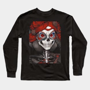 Rebellion and Bones: Exploring the Edgy Charm of Skull Art Long Sleeve T-Shirt